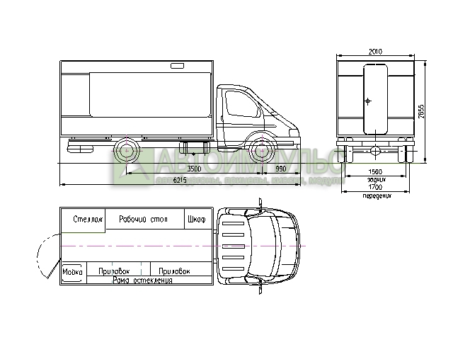 Торговый фургон (автолавка, автокафе, автомагазин купава) на шасси ГАЗ